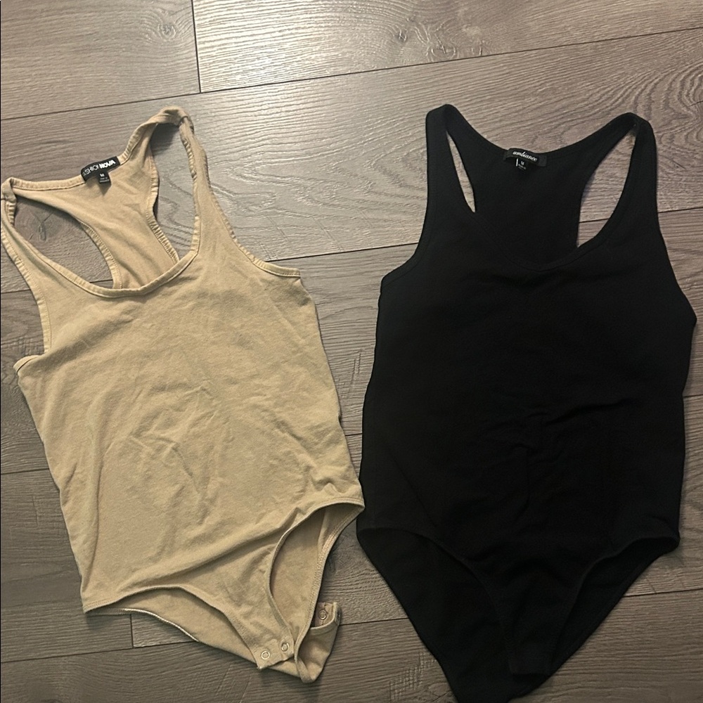 Black and Tan Bodysuit Duo